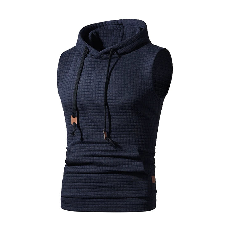 Hooded tank top D5 (Blue) - Dacosi
