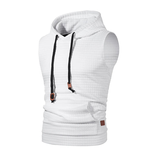 Hooded tank top D5 (White) - Dacosi