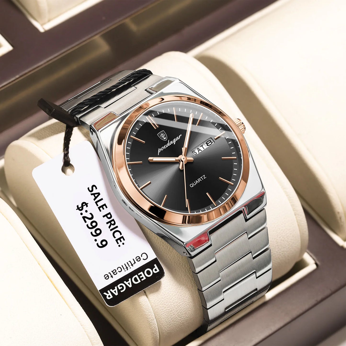 Watches D4 (Rose Gold Black) - Dacosi