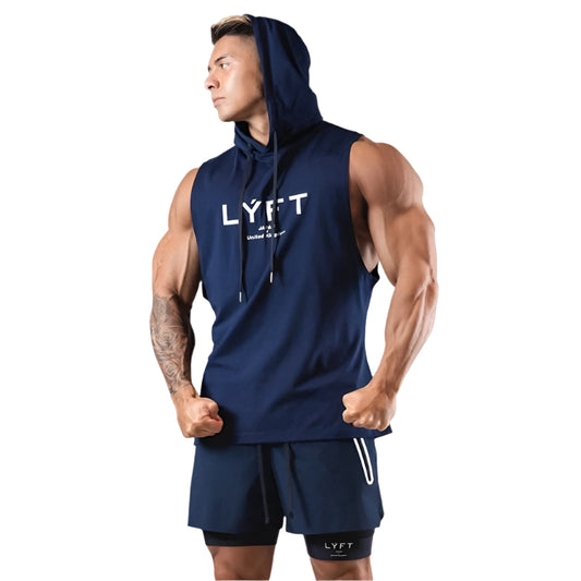 Hooded tank top D4 (Blue) - Dacosi