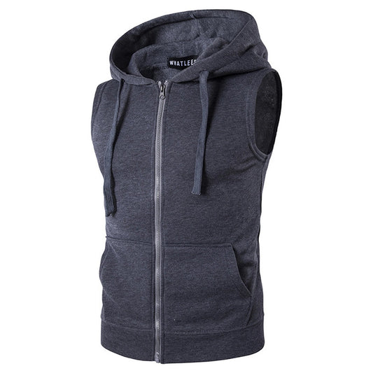 Hooded tank top D2 (Charcoal Grey) - Dacosi