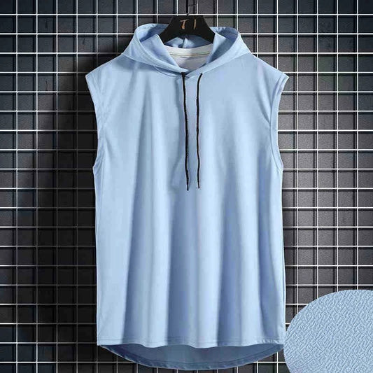 Hooded tank top D1 (Blue) - Dacosi