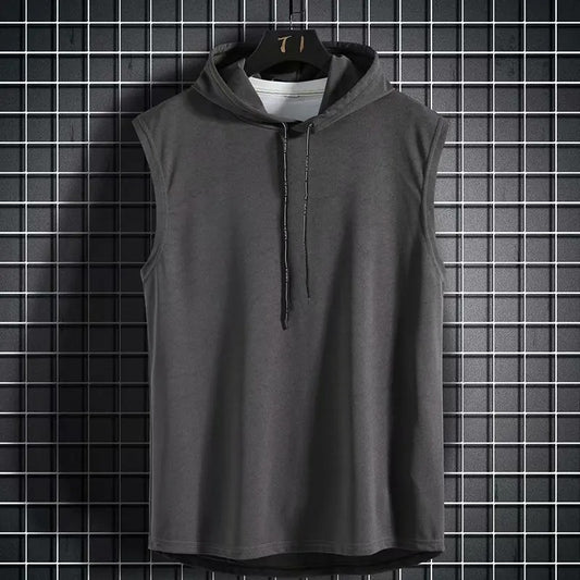 Hooded tank top D1 (Grey) - Dacosi