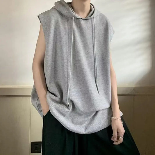 Hooded tank top D3 (Grey) - Dacosi