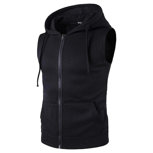 Hooded tank top D2 (Black) - Dacosi