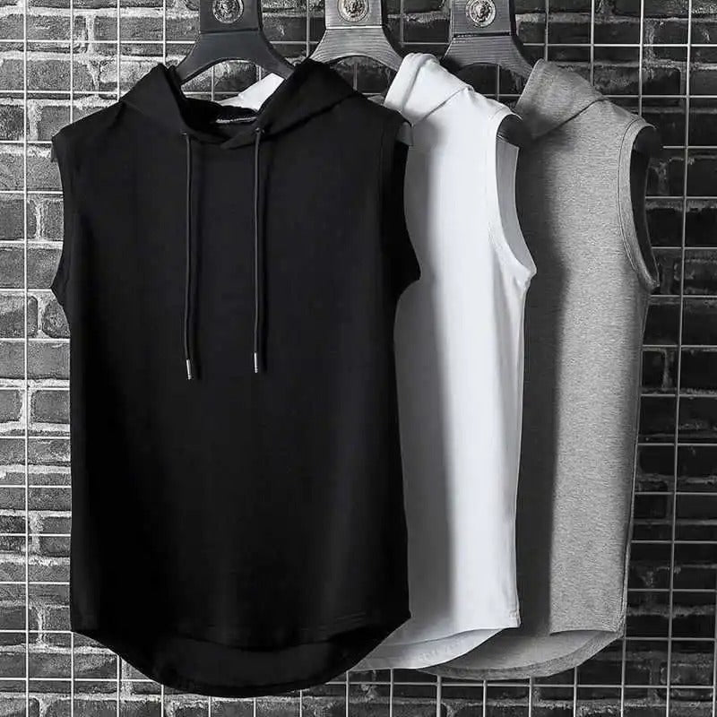 Hooded tank top D1 (Blue) - Dacosi